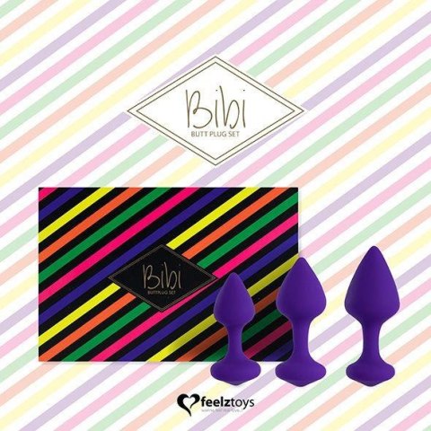 FeelzToys - Bibi Butt Plug Set 3 pcs Purple FeelzToys