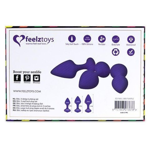 FeelzToys - Bibi Butt Plug Set 3 pcs Purple FeelzToys