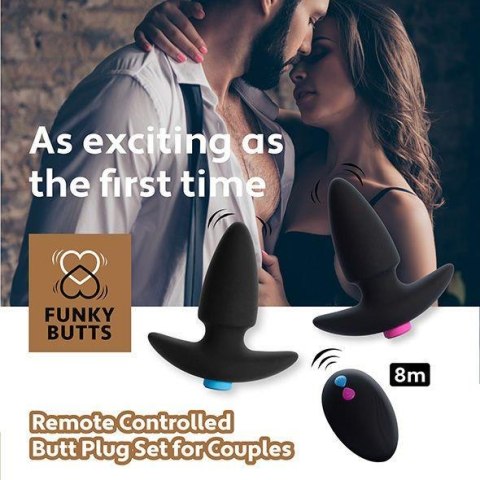 FeelzToys - FunkyButts Remote Controlled Butt Plug Set for Couples FeelzToys