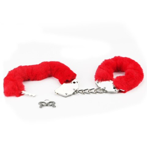 Fetish Pleasure Fluffy Handcuffs Red Lovetoy