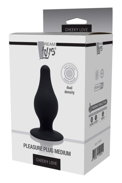 CHEEKY LOVE DUAL DENSITY PLEASURE PLUG M BLACK Dream Toys