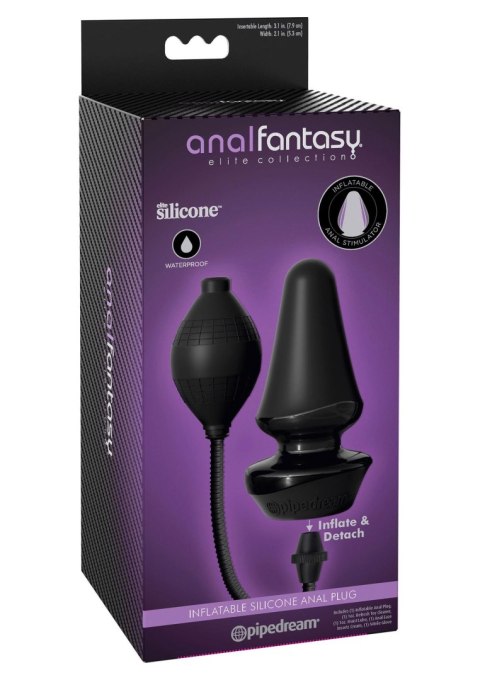 Inflatable Silicone Butt Plug Black Pipedream