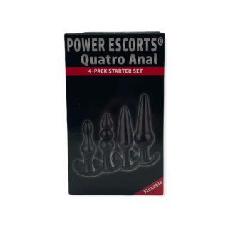 Plug-Quatro Anal Plugs Starter Set- 4-Pack Black Power Escorts