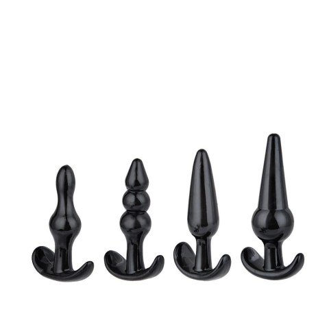 Plug-Quatro Anal Plugs Starter Set- 4-Pack Black Power Escorts