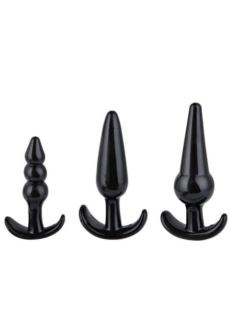 Plug-Triple Anal Plugs Starter Set- 3-Pack Anal Plugs Black Power Escorts