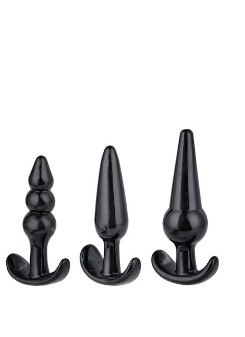 Plug-Triple Anal Plugs Starter Set- 3-Pack Anal Plugs Black Power Escorts