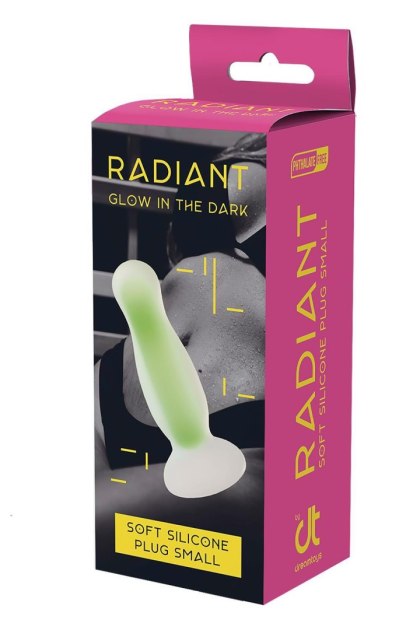 RADIANT SOFT SILICONE GLOW IN THE DARK PLUG SMALL GREEN Dream Toys