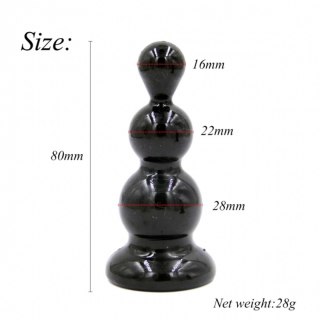 Rocket drill 3,2 inch black anal plug 3,2 inch / 8 cm Power Escorts