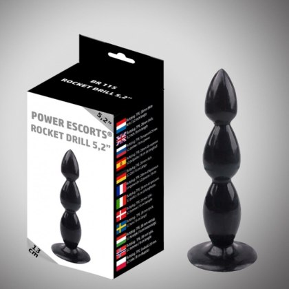 Rocket drill 5,2 inch black big anal plug 5,2 inch / 13 cm Power Escorts