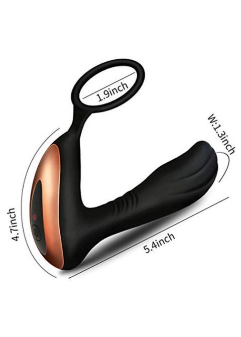 Stymulator-Prostate Massager with Ring USB 10 Function / Remote Control B - Series Magic