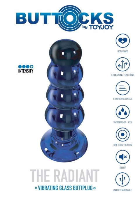 The Radiant Glass Buttplug Blue ToyJoy