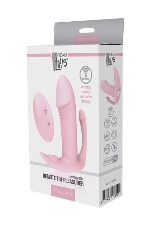 VIBES OF LOVE REMOTE TRI-PLEASURER PINK Dream Toys