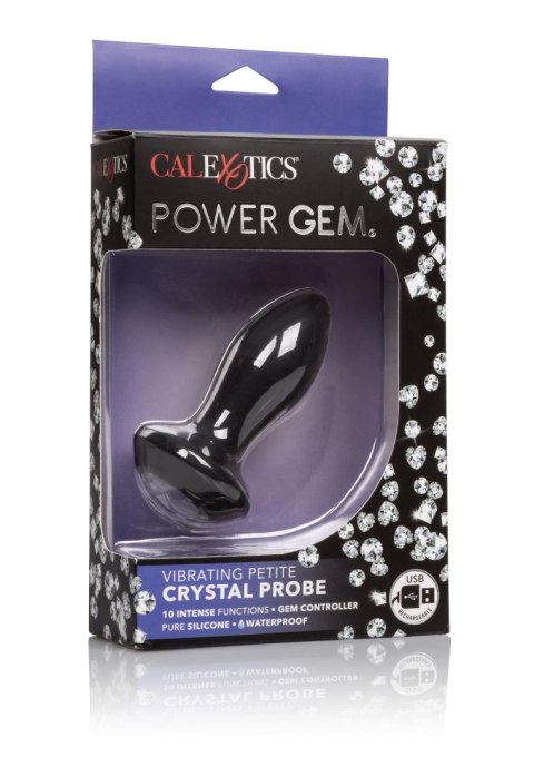 Vibrating Petite Crystal Probe Black Calexotics