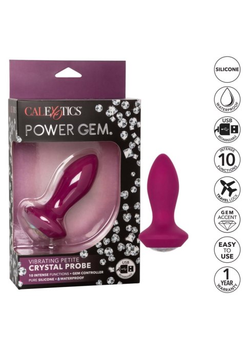 Vibrating Petite Crystal Probe Purple Calexotics