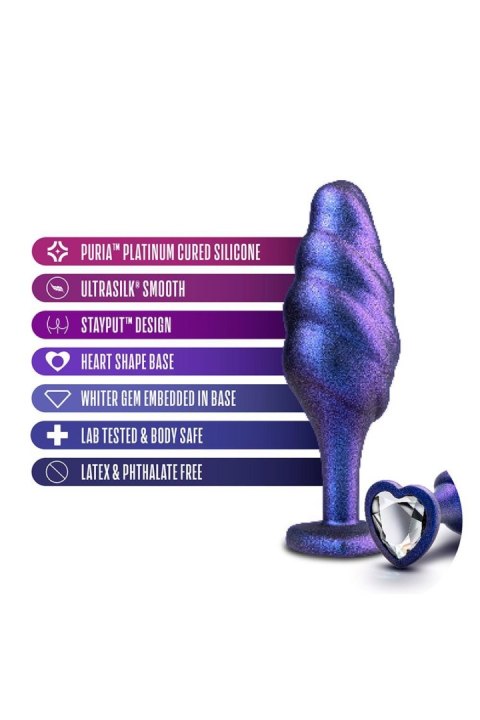 ANAL ADVENTURES MATRIX BUMPED BLING PLUG SAPPHIRE TONGA