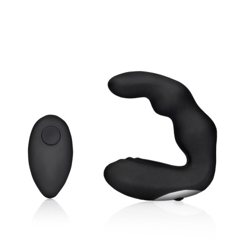 Bent Vibrating Prostate Massager with Remote Control - Black Ouch!