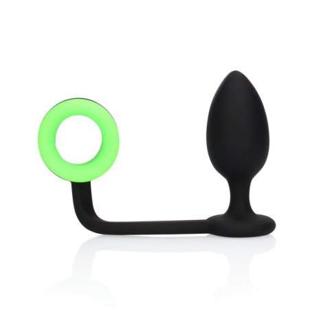 Butt Plug with Cock Ring - GitD - Neon Green/Black Ouch!