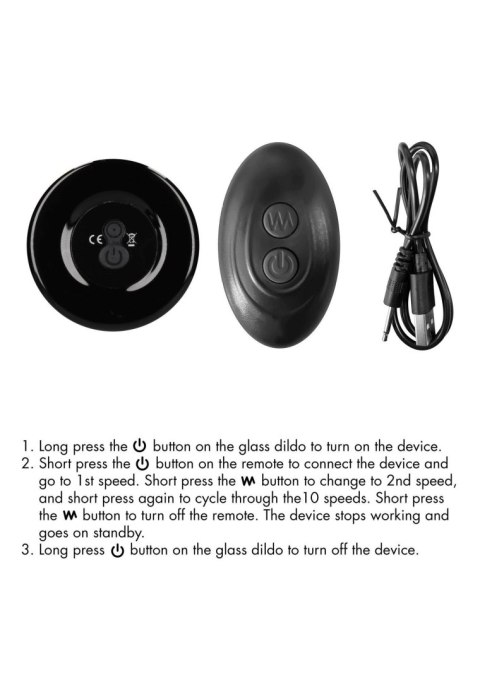 Globy - With Suction Cup and Remote - 10 Speed - Black Chrystalino