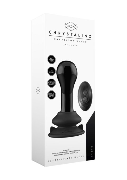 Globy - With Suction Cup and Remote - 10 Speed - Black Chrystalino