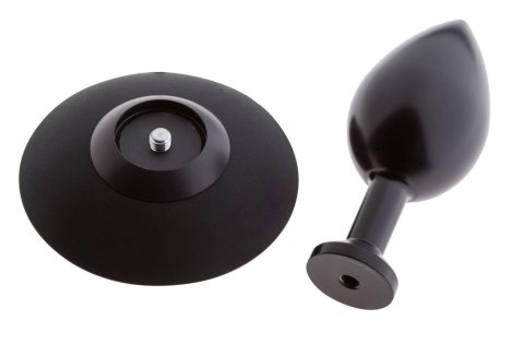 MALESATION Alu-Plug with suction cup large, black Malesation