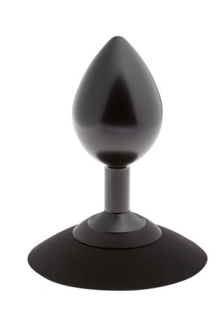 MALESATION Alu-Plug with suction cup medium, black Malesation