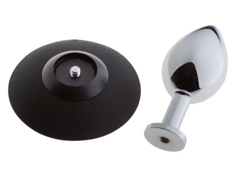 MALESATION Alu-Plug with suction cup medium, chrome Malesation