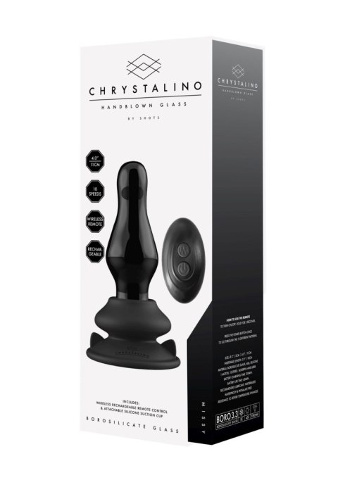 Missy - With Suction Cup and Remote - 10 Speed - Black Chrystalino