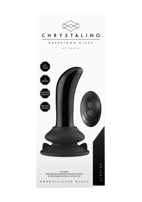 Prickly - With Suction Cup and Remote - 10 Speed - Black Chrystalino