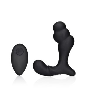 Stacked Vibrating Prostate Massager with Remote Control - Black Ouch!