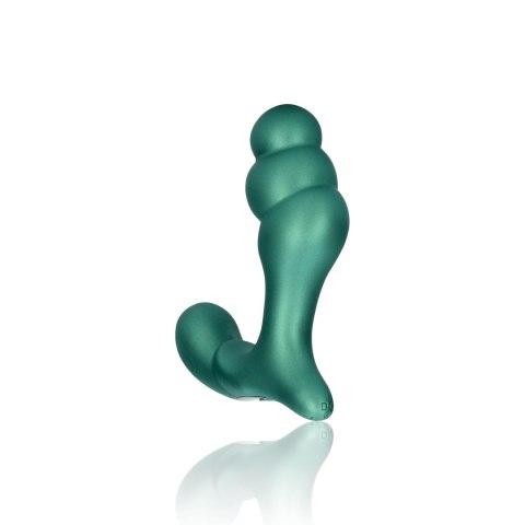 Stacked Vibrating Prostate Massager with Remote Control - Metallic Green Ouch!