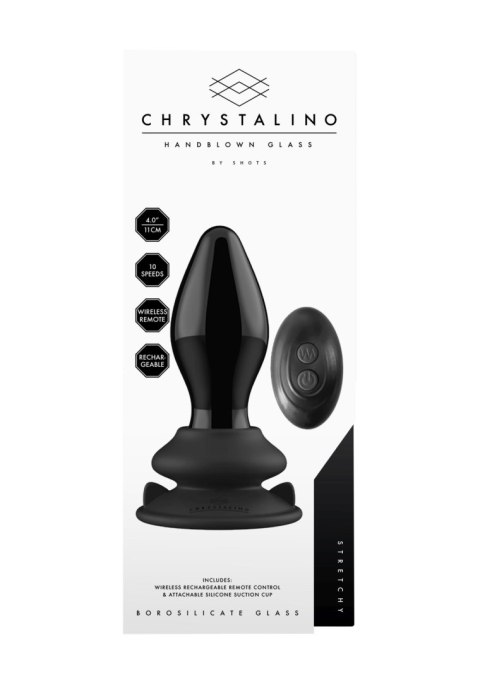 Stretchy - With Suction Cup and Remote - 10 Speed - Black Chrystalino