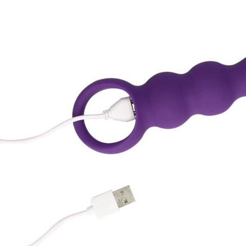 Teardrop Shaped Anal Vibrator - Clear Purple Loveline