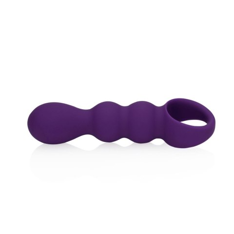 Teardrop Shaped Anal Vibrator - Clear Purple Loveline