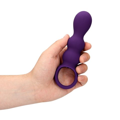 Teardrop Shaped Anal Vibrator - Clear Purple Loveline