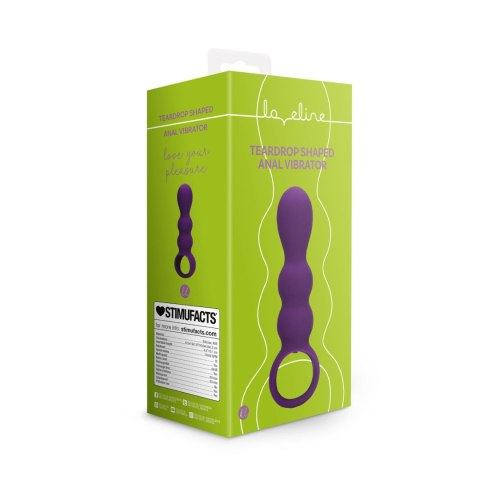 Teardrop Shaped Anal Vibrator - Clear Purple Loveline