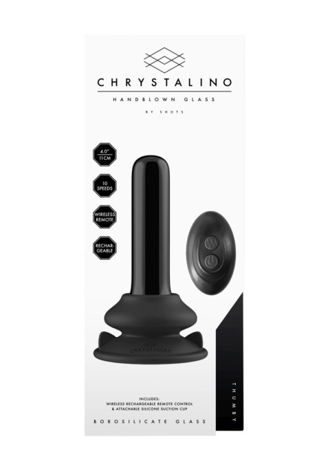 Thumby - With Suction Cup and Remote - 10 Speed - Black Chrystalino