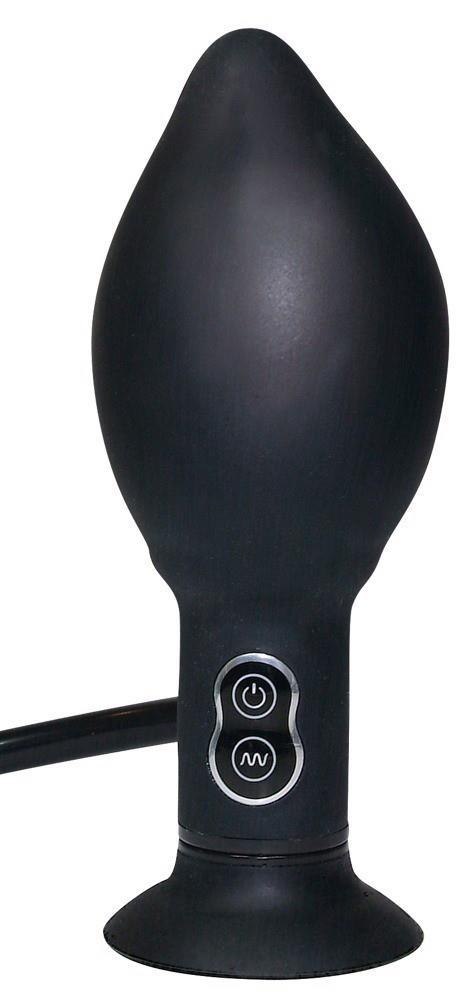 True Black Vibrating Butt Plug You2Toys