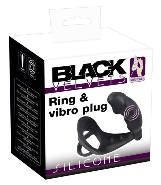 Vibrating Silicone Plug Black Velvets