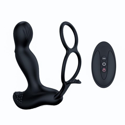 Wibrator-Silicone Massager 7 Function and Heating Function, Black B - Series Fox