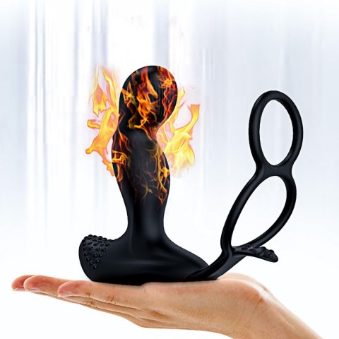 Wibrator-Silicone Massager 7 Function and Heating Function, Black B - Series Fox