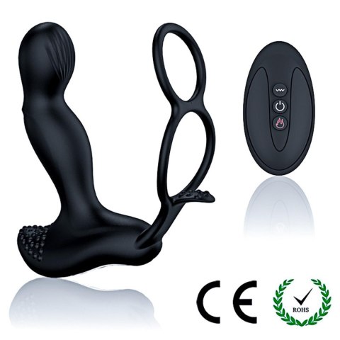 Wibrator-Silicone Massager 7 Function and Heating Function, Black B - Series Fox