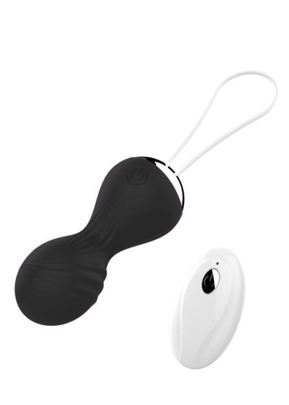 Kulki-Vibrating Silicone Kegel Balls USB 10 Function / Remote control -Black B - Series Magic