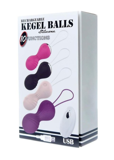 Kulki-Vibrating Silicone Kegel Balls USB 10 Function / Remote control -Black B - Series Magic