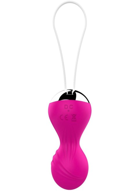 Kulki-Vibrating Silicone Kegel Balls USB 10 Function / Remote control -Pink B - Series Magic