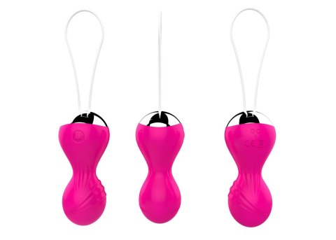 Kulki-Vibrating Silicone Kegel Balls USB 10 Function / Remote control -Pink B - Series Magic