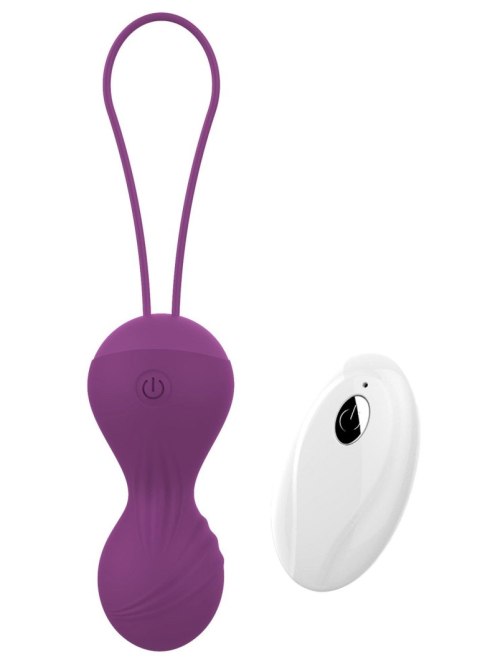 Kulki-Vibrating Silicone Kegel Balls USB 10 Function / Remote control -Purple B - Series Magic