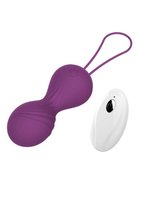 Kulki-Vibrating Silicone Kegel Balls USB 10 Function / Remote control -Purple B - Series Magic