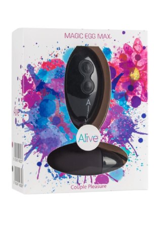 Jajko/wibr-Wibrator - Magic Egg Max Remote control. Func:10.Black. AAA Alive