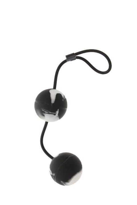 MARBILIZED DUO BALLS - BLACK Seven Creations