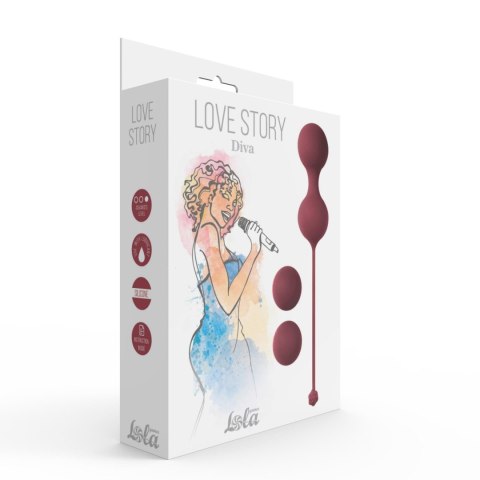 Vaginal balls set Love Story Diva Wine Red Lola Toys